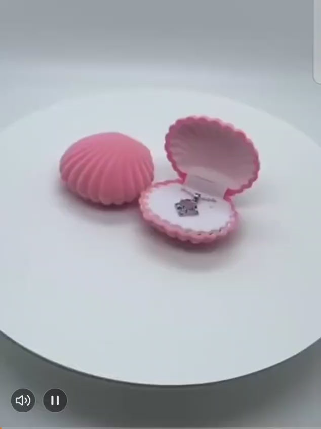 Seashell Velvet Jewelry Gift Box – Elegant Ring & Keepsake Storage Case